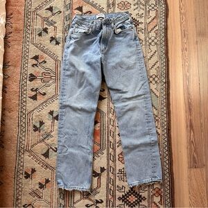 Agolde Light Blue Women's Straight Jeans